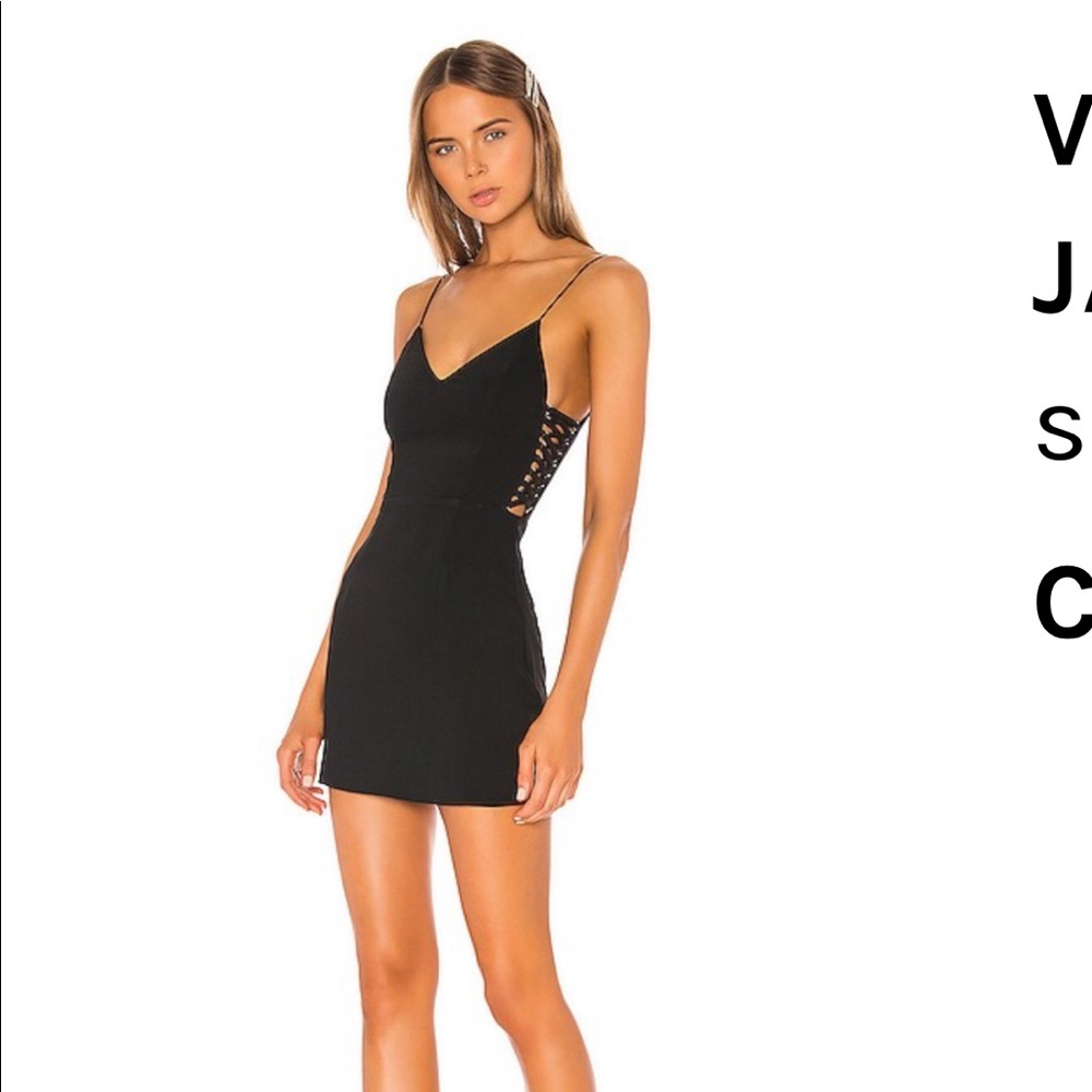 Jaylene Strappy Side Dress in Black